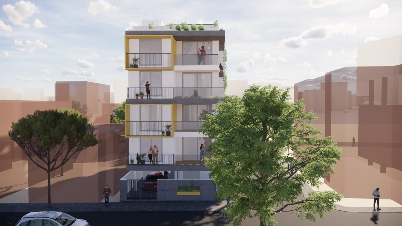 Approach view of TechnoPrime Vasudha